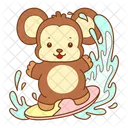 Affe Wald Banane Symbol