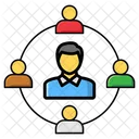 Sharing Of Information Group Communication Communication Network Icon