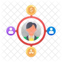 Affiliate Marketing Referral Connection Icon