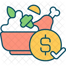 Affordable restaurant dish  Icon