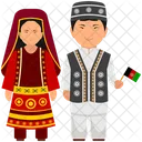Afghanisches Outfit Afghanische Kleidung Afghanisches Kleid Symbol