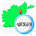 Afghanistan Asia Map Icon
