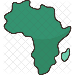 Africa Map Icon - Download in Colored Outline Style