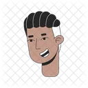 African american braids male smiling  Icon