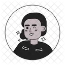 African american female winking expression  Icon