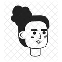 African american girl smiling  アイコン
