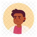 African american guy relaxed staring  Icon