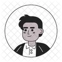 African american guy relaxed staring  Icon