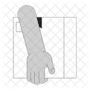 African american hand holding parcel  Icon