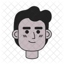 African american man curly hair Icon