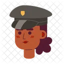 African american police officer woman  Icon