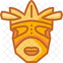 African Mask Tribal Icon