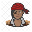 African Pirate Woman  Icon