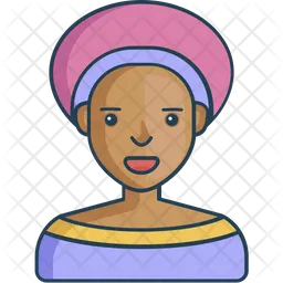 Afrikanische Frau  Symbol