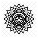 Afrikanische Sonne Sonnenmotiv Tribal Symbol