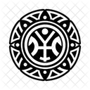 Afrikanischer Kreis Motiv Stammes Symbol