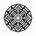 Afrikanisches Kreuz Motiv Tribal Symbol