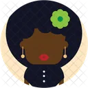 Afro-Frau  Symbol