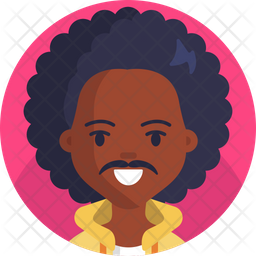 Afro Hair Man Icon - Download in Flat Style