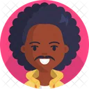 Afro Hair Man  Icon
