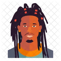 Afro man with dreadlocks  Icon