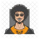 Afro Uomo Avatar Icon