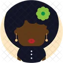 Afro Woman Avatar Icon