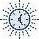 Afternoon Time Clock Icon