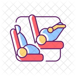 Age appropriate car safety seat  Icon