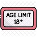 Age Limit Eighteen Plus Age Restriction Age Limit 아이콘