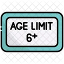 Age Limit Six Plus Age Restriction Age Limit Icône