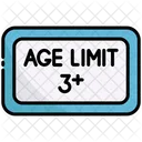 Age Limit Three Plus Age Restriction Age Limit Icône