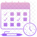 Agenda Horario Planificacion Icono