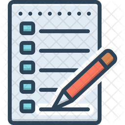 Agenda Icon Download In Colored Outline Style