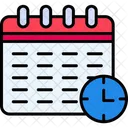 Agenda Calendario Relogio Ícone