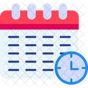 Agenda Calendario Relogio Ícone