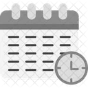 Agenda Calendario Relogio Ícone