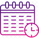 Agenda Calendario Relogio Ícone