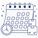 Cronograma De Encomendas Cronograma De Logistica Cronograma De Entrega Ícone