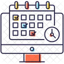 Programacao Digital Horario Calendario Ícone