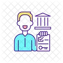 Agent offering list of services  Icon