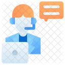 Agente De Servicio Al Cliente Operador Asistente Icon