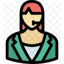 Agente de suporte feminino  Icon