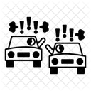 Aggression im Straßenverkehr  Symbol