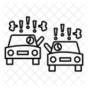 Aggression im Straßenverkehr  Symbol