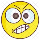 Aggressive Emoji Aggressive Expression Emotag Icon