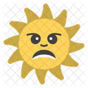Aggressive Sun Emoji Emoticon Icon
