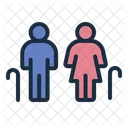 Aging People Old People Icon