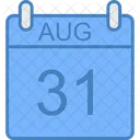 Agosto Dia Calendario Icono