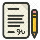 Contract Document Writing Icon